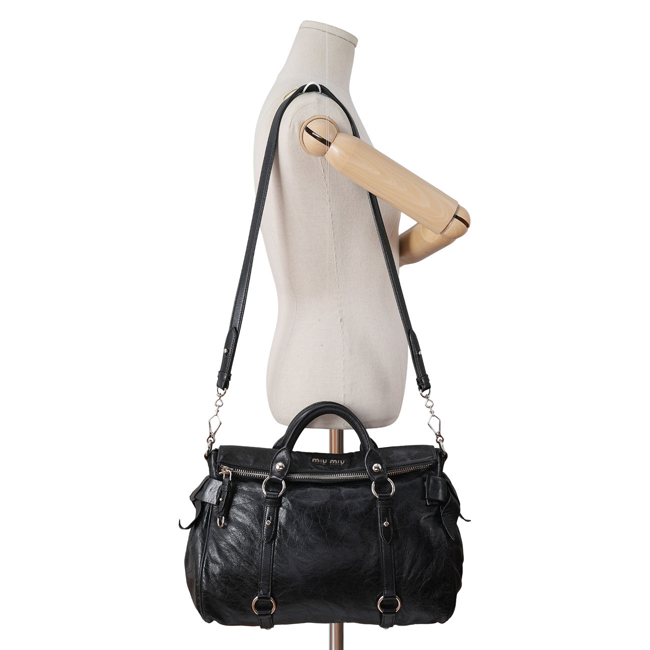 MIU MIU(USED)미우미우 RT0365 레더 투웨이백